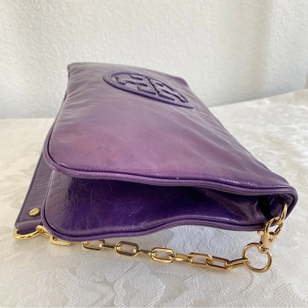 Tory Burch purple reva convertible bag